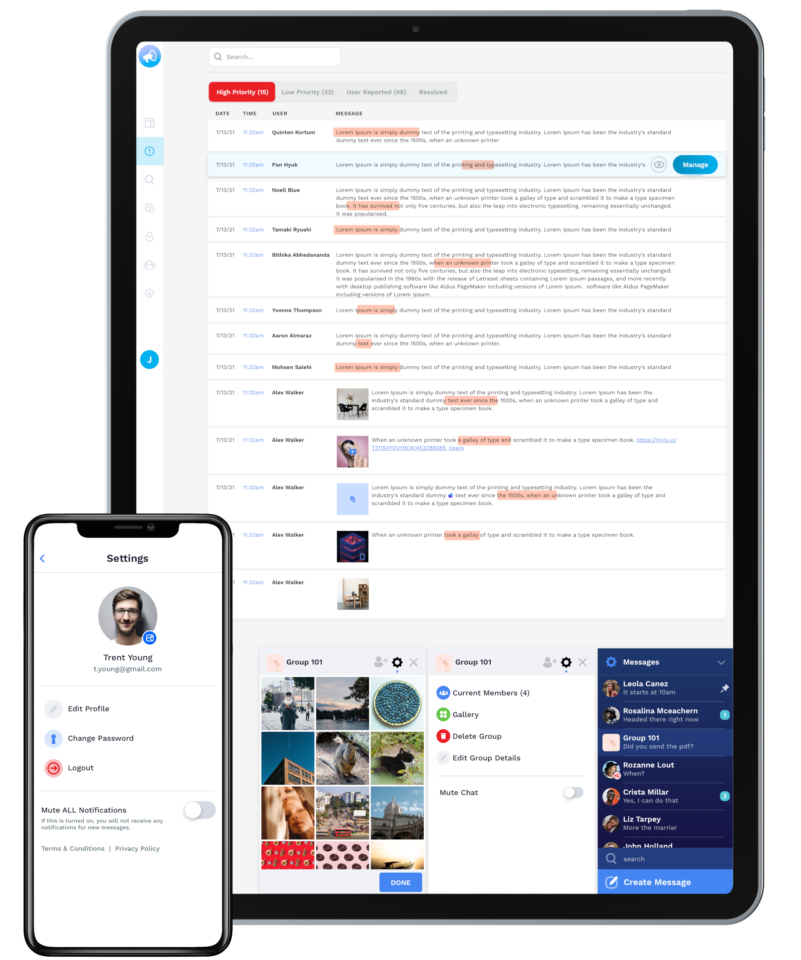SayHey Messenger® SaaS Messaging App With Admin Portal and Web App Platform