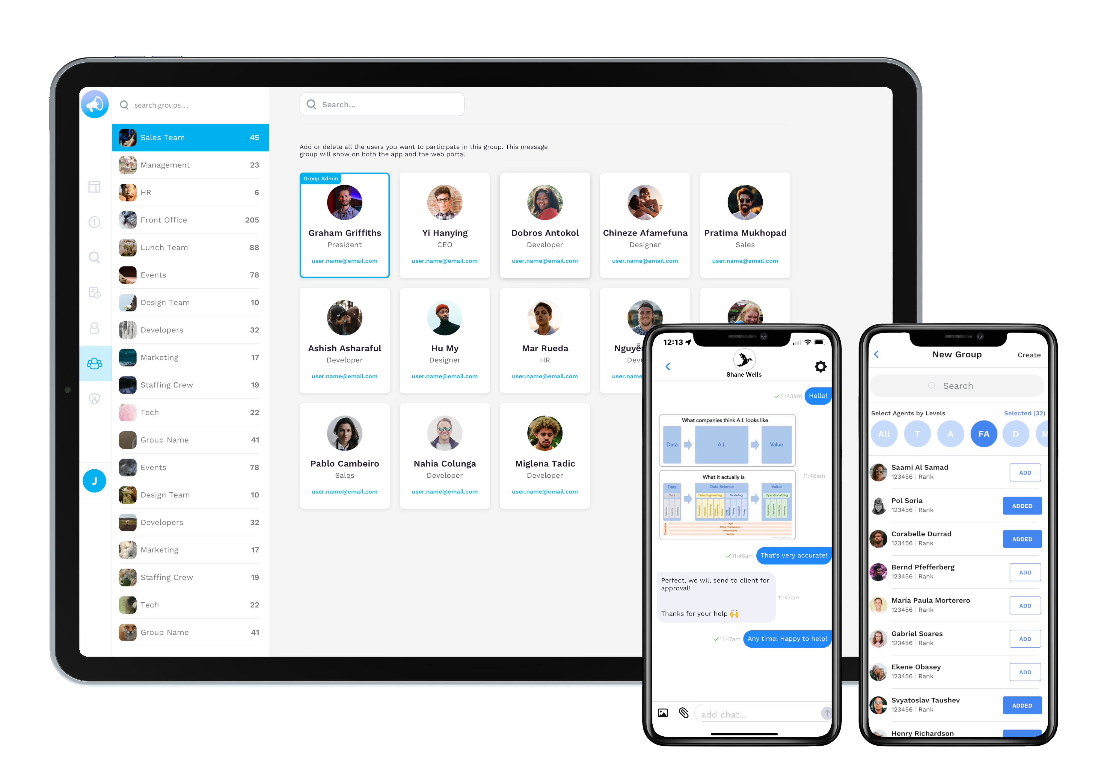 SayHey Messenger® Messaging App With Admin Portal and Web App Platform